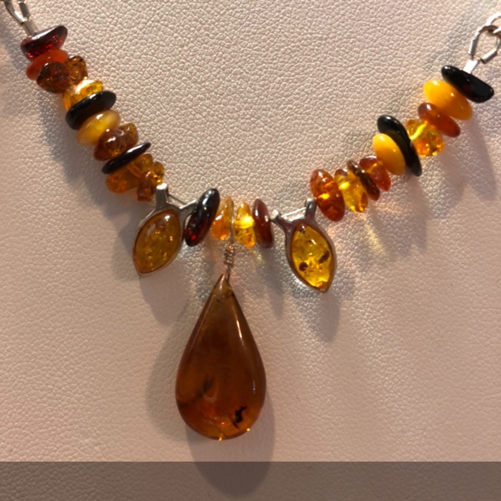 Custom 21” tri-color Amber necklace